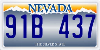 NV license plate 91B437