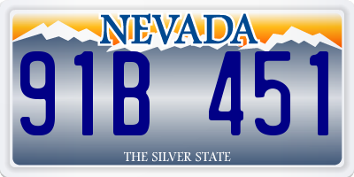 NV license plate 91B451