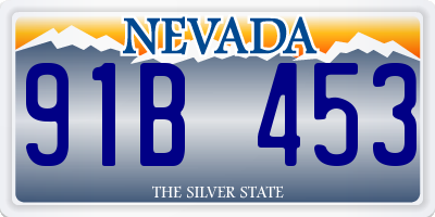 NV license plate 91B453