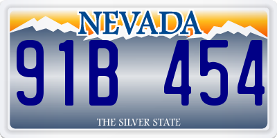 NV license plate 91B454