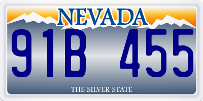 NV license plate 91B455