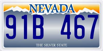 NV license plate 91B467