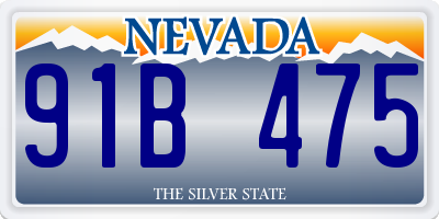 NV license plate 91B475