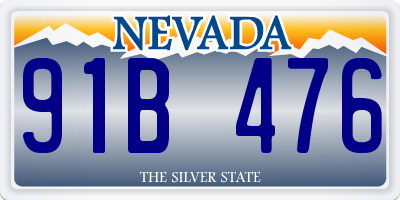 NV license plate 91B476