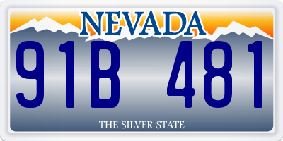 NV license plate 91B481