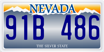 NV license plate 91B486