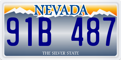 NV license plate 91B487