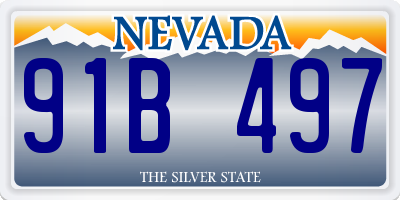 NV license plate 91B497