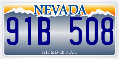 NV license plate 91B508