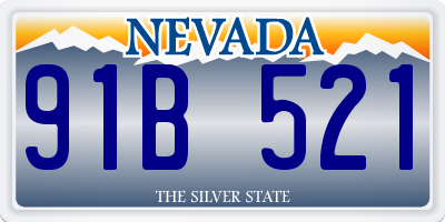 NV license plate 91B521