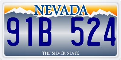 NV license plate 91B524