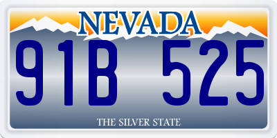 NV license plate 91B525