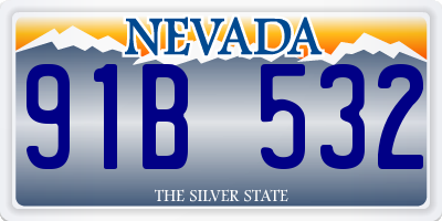 NV license plate 91B532