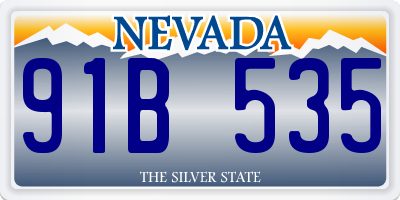 NV license plate 91B535