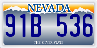 NV license plate 91B536