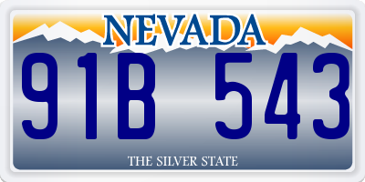 NV license plate 91B543