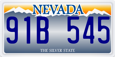 NV license plate 91B545