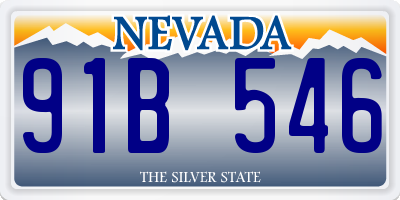 NV license plate 91B546