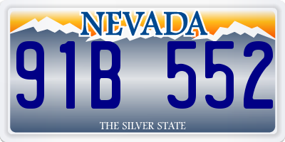 NV license plate 91B552