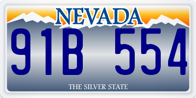 NV license plate 91B554