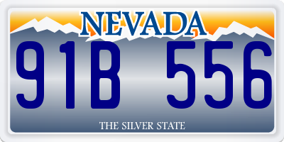 NV license plate 91B556