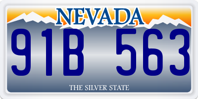 NV license plate 91B563