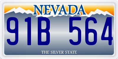 NV license plate 91B564