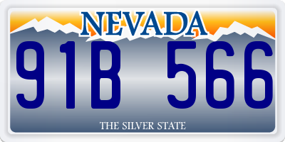 NV license plate 91B566