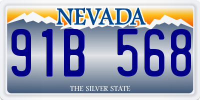 NV license plate 91B568