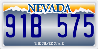 NV license plate 91B575