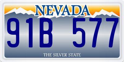 NV license plate 91B577