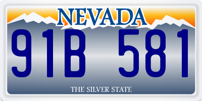 NV license plate 91B581