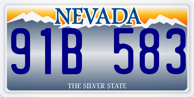 NV license plate 91B583