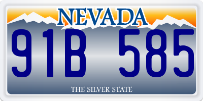 NV license plate 91B585