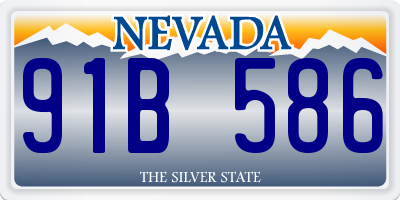 NV license plate 91B586
