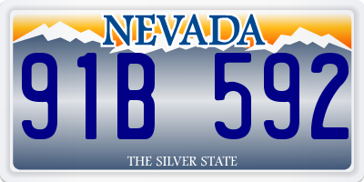 NV license plate 91B592