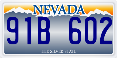 NV license plate 91B602