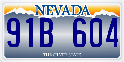 NV license plate 91B604