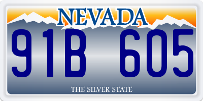 NV license plate 91B605