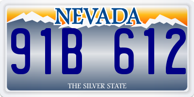 NV license plate 91B612