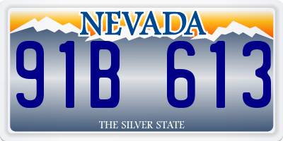 NV license plate 91B613