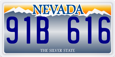 NV license plate 91B616