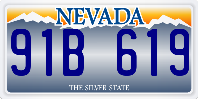 NV license plate 91B619