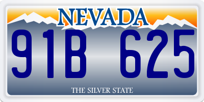 NV license plate 91B625