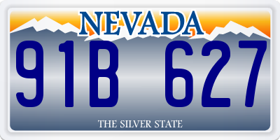 NV license plate 91B627