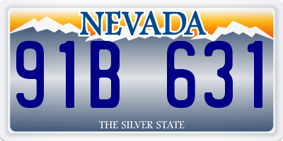 NV license plate 91B631