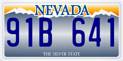 NV license plate 91B641