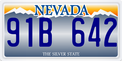 NV license plate 91B642