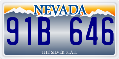 NV license plate 91B646