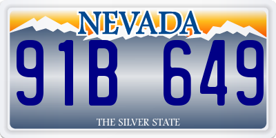NV license plate 91B649